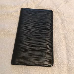 Louis Vuitton black check book cover
